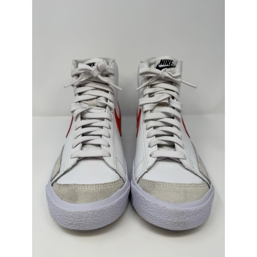 Nike Blazer Mid '77 Unisex Kids GS 4.5Y White/Orange Shoes Sneakers [DA4086-110] - Picture 2 of 11